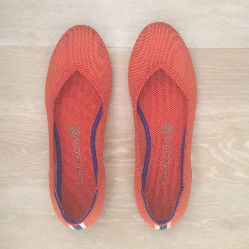 NIB ROTHY’s Persimmon Marine Heel Stripe size 9 - discontinued